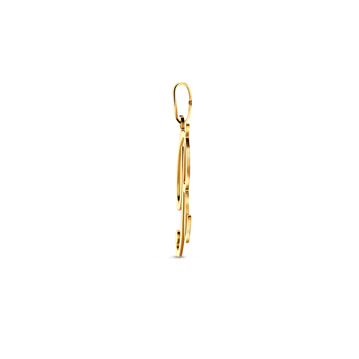 Hanger sierletter R 26,5 mm 14K geelgoud #Letter_R