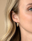 Zinzi gold plated zilveren oorringen in ovale vorm met ronde buis 3mm breed 20mm – ZIO2605G - PansiteNederland.nl