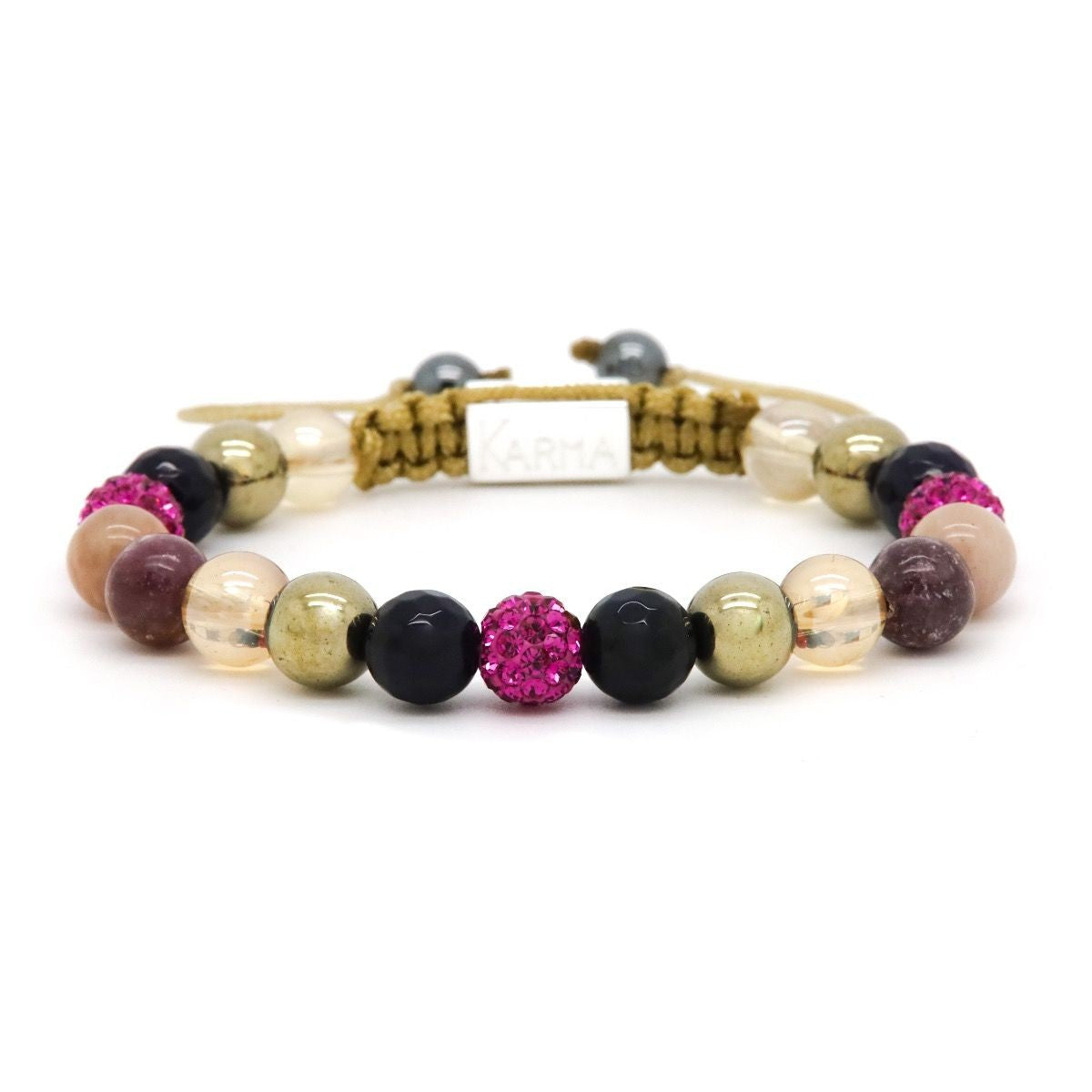 Karma armband Spiral PINK CANDLES M (fuchsia crystal) 85370 - PansiteNederland.nl