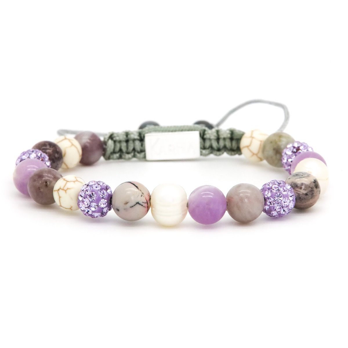 Karma armband Spiral VANIL M (Lavender crystal) 8mm - 85380 - PansiteNederland.nl