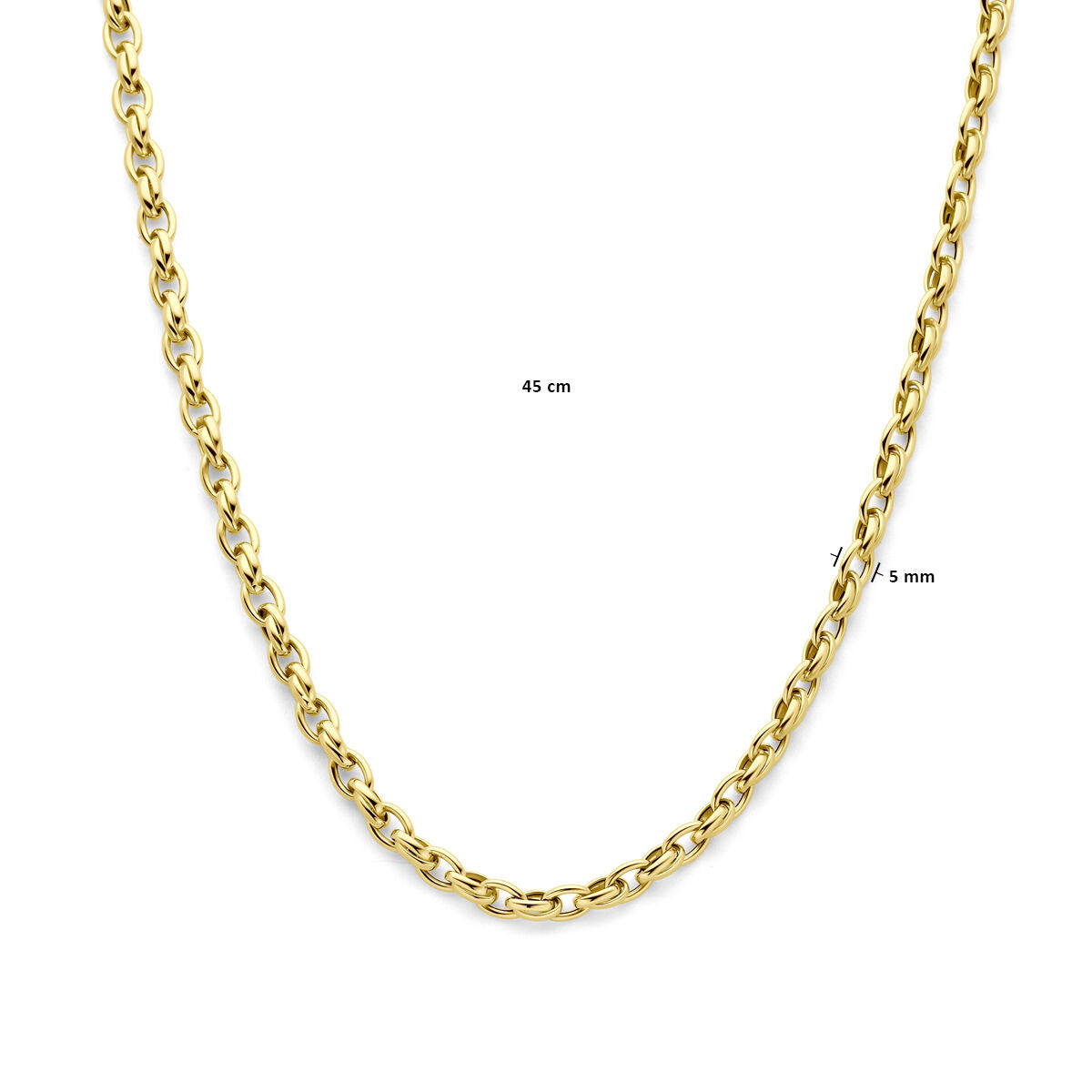 Fantasy Collection 9k collier 5,0 mm 45 cm 9K geel