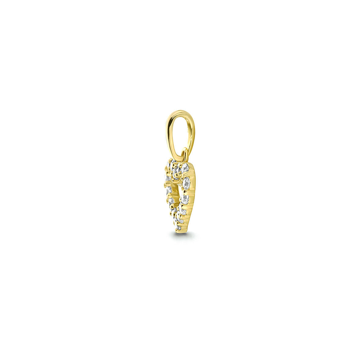 9K Geelgouden 9k hanger hart zirkonia 8 mm - 8000276 - PansiteNederland.nl