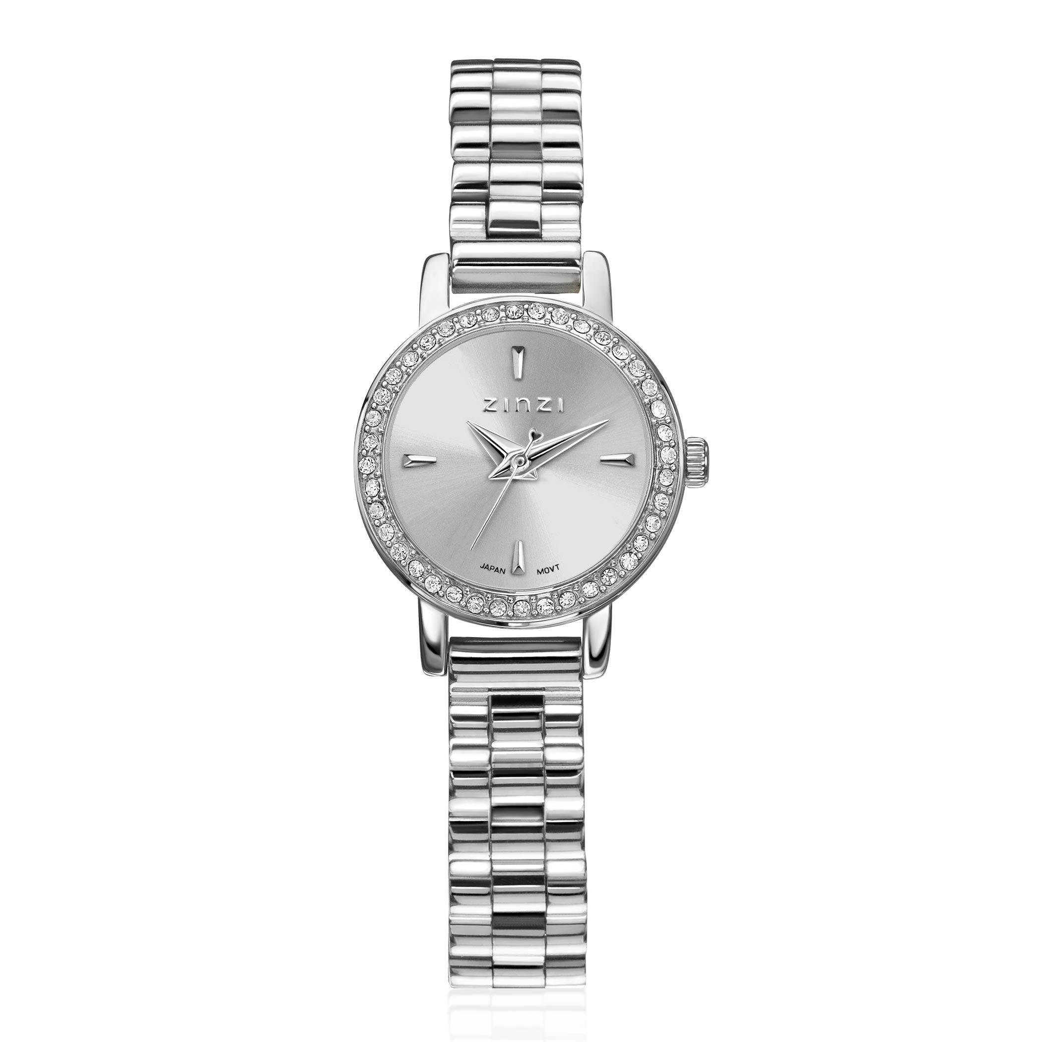 ZINZI Horloge met Witte Zirkonia 20mm - ZIW3202