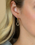 ZINZI gold plated zilveren oorbedels infinity 20mm ZICH2717G (zonder oorringen) - PansiteNederland.nl