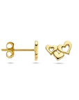 14K geelgouden oorknoppen hartjes - 4027850