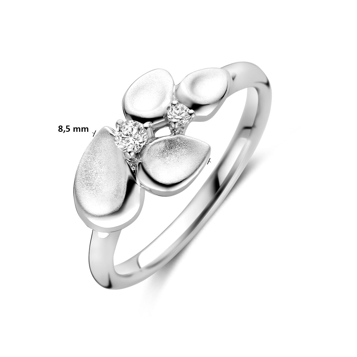Fantasy Collection Ring zirkonia poli/mat zilver