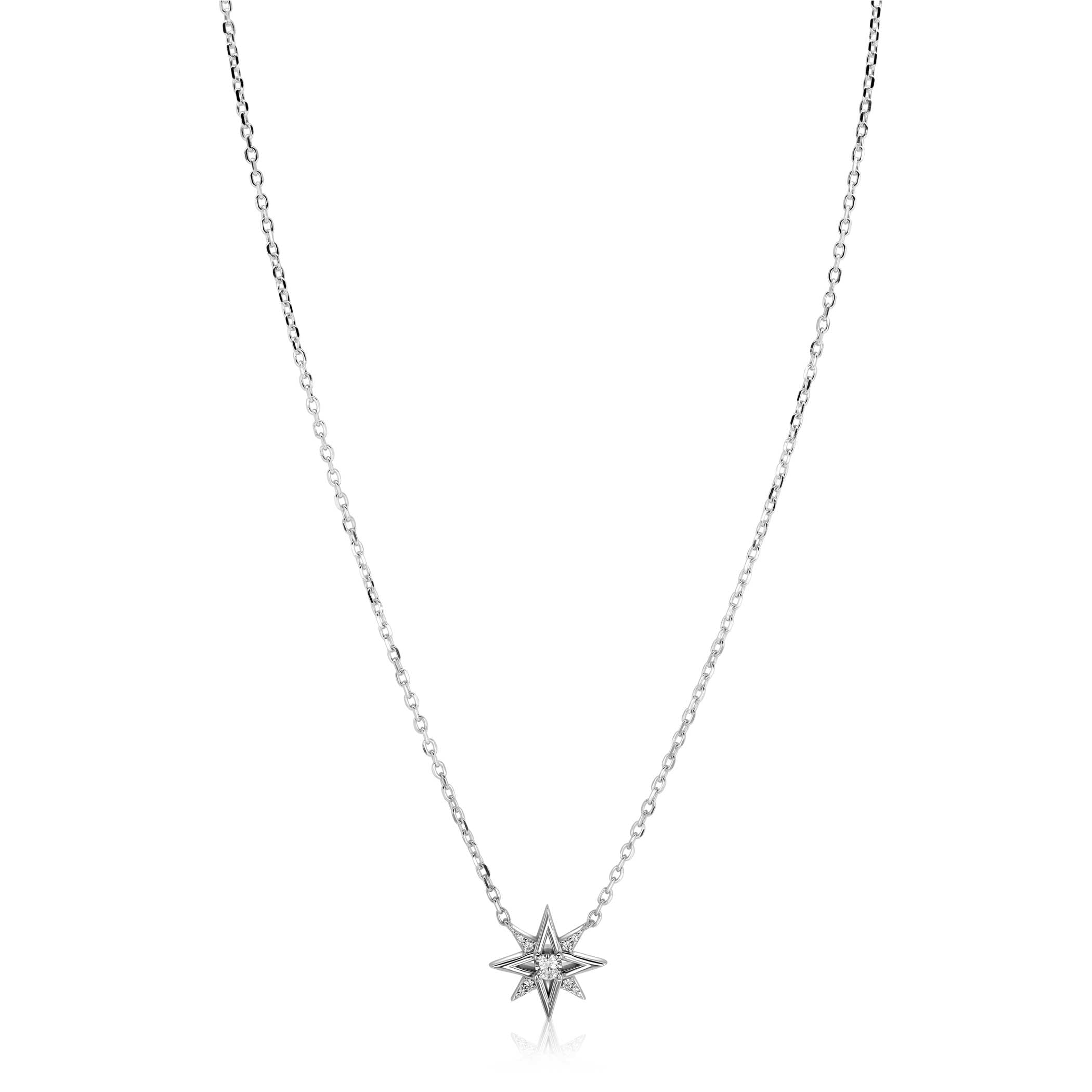 ZINZI Zilveren Ketting met Witte Zirkonia - ZIC2838