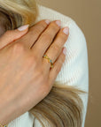 ZINZI gold plated zilveren ring (5mm breed) met lichtblauwe klavers ZIR2662 - PansiteNederland.nl