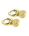 ZINZI gold plated zilveren oorbedels zon 8mm ZICH2741 (zonder oorringen) - PansiteNederland.nl