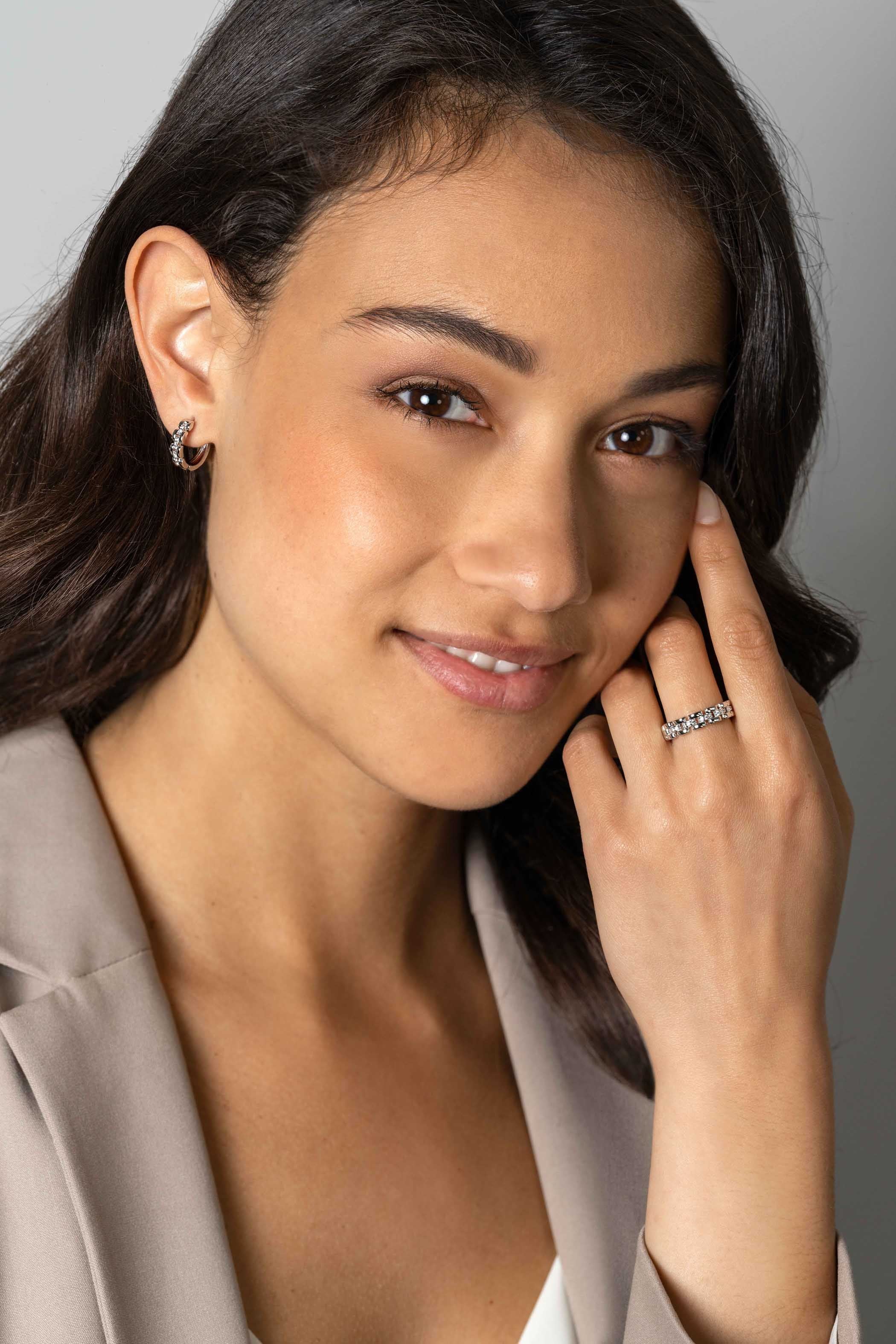 ZINZI Zilveren Ring met Witte Zirkonia - ZIR2504