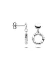 Zilveren gerhodineerde oorhangers 18 mm - 1341772