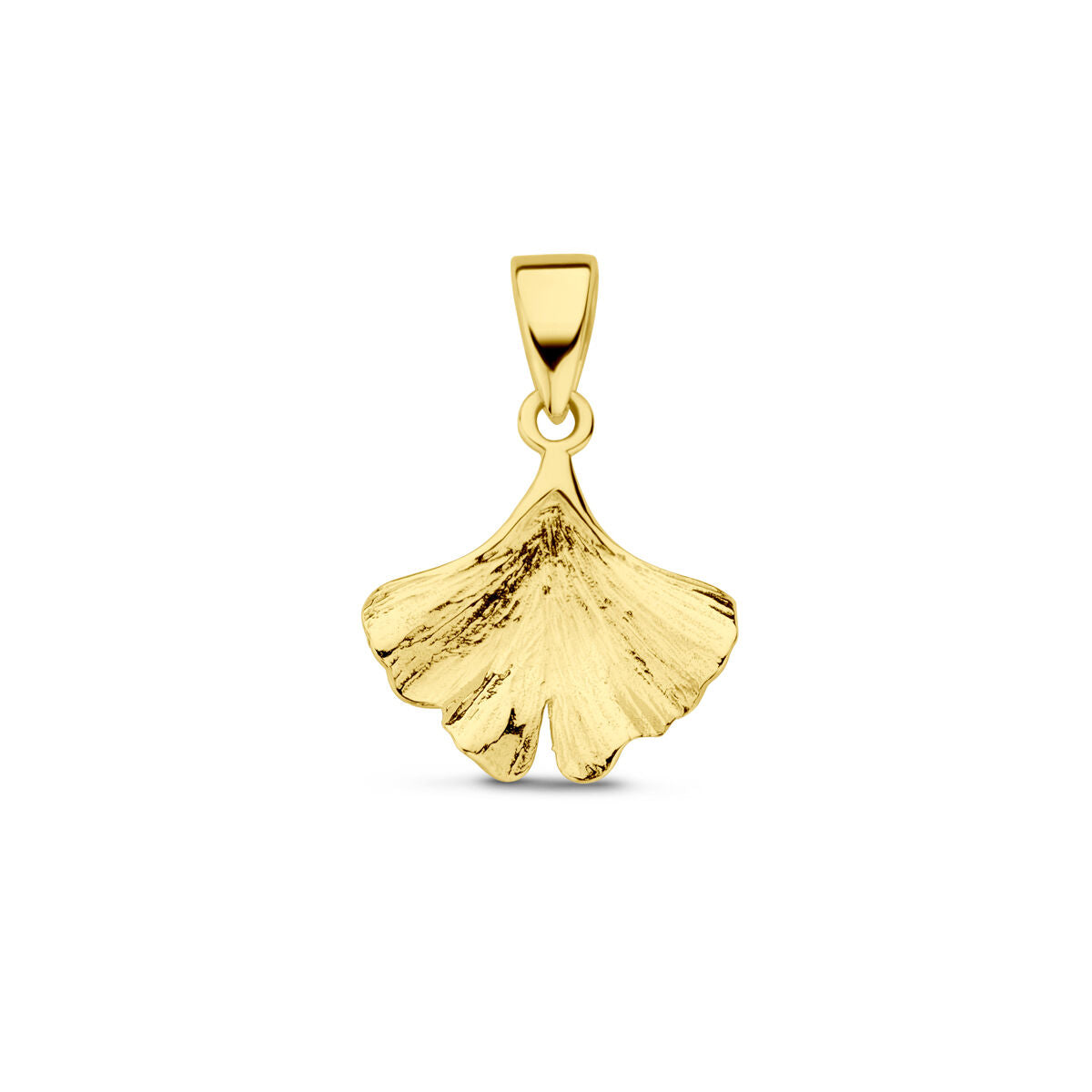 14K geelgoud hanger ginkgo blad 4029659 - PansiteNederland.nl