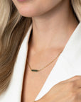 ZINZI Gold Plated Zilveren Paperclip Ketting met Graveerplaat 42-45cm ZIC2530G