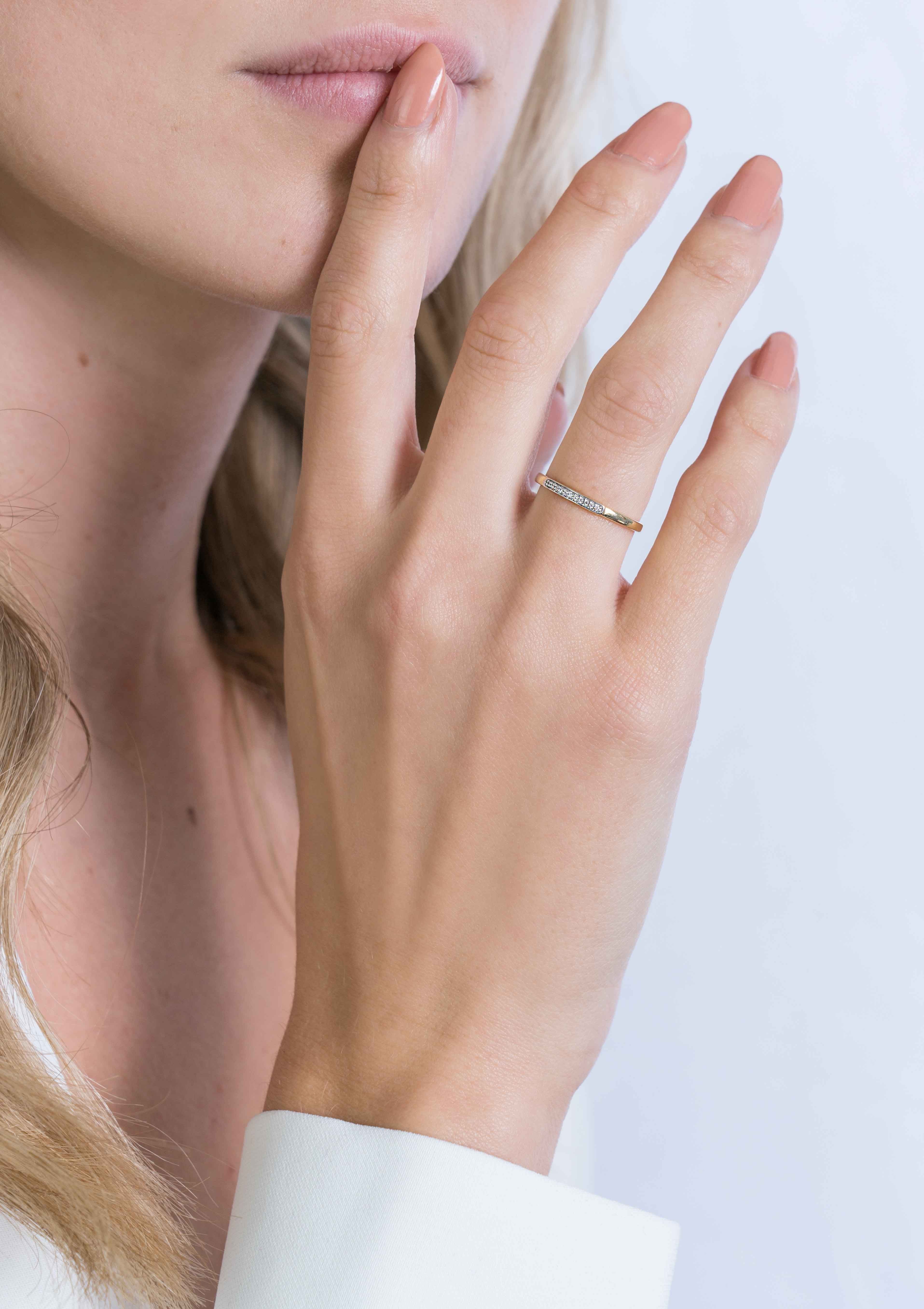 ZINZI 14K Gouden Ring met Witte Zirkonia ZGR148
