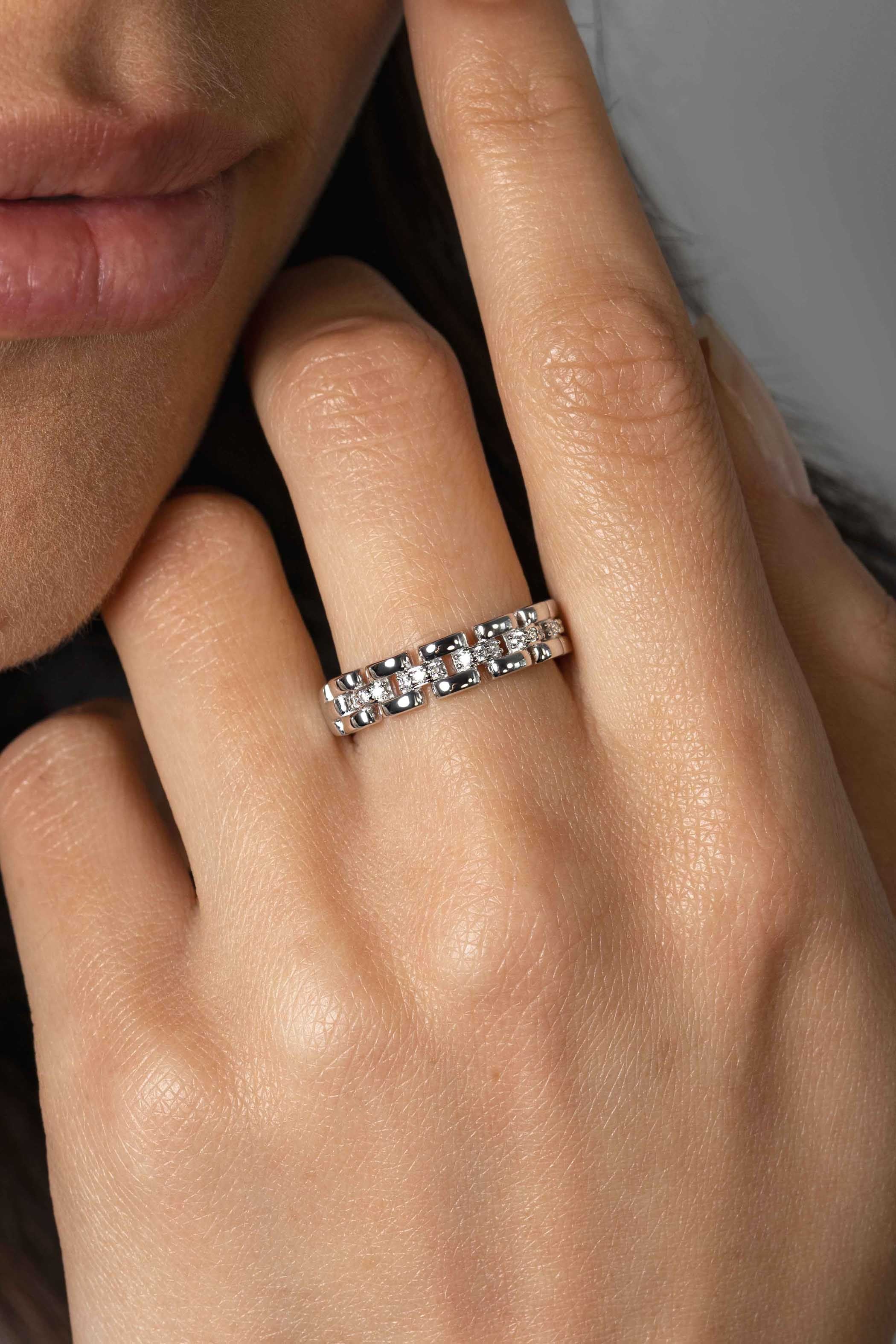 ZINZI Zilveren Ring met Witte Zirkonia - ZIR2504