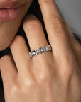 ZINZI zilveren ring met rolex-style schakels en de middenbaan bezet met witte zirkonia's 5mm breed ZIR2504 - PansiteNederland.nl