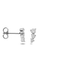 Zilveren gerhodineerde oorknoppen zirkonia 9 mm - 1341560