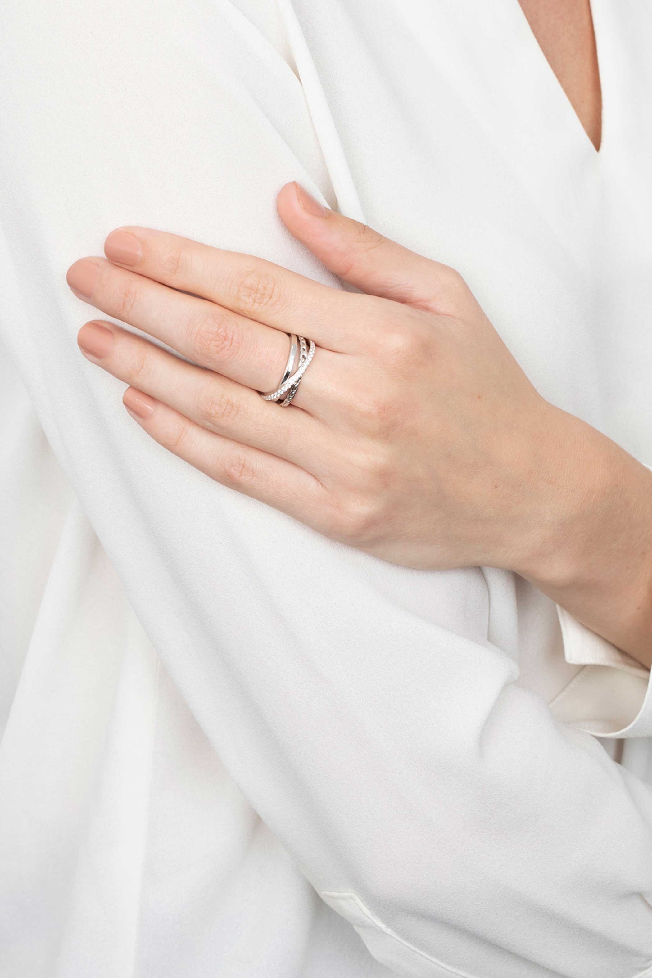ZINZI Zilveren Ring met Witte Zirkonia ZIR13