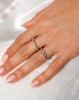 ZINZI zilveren schakel ring met trendy jasseron schakels 3mm breed ZIR2622