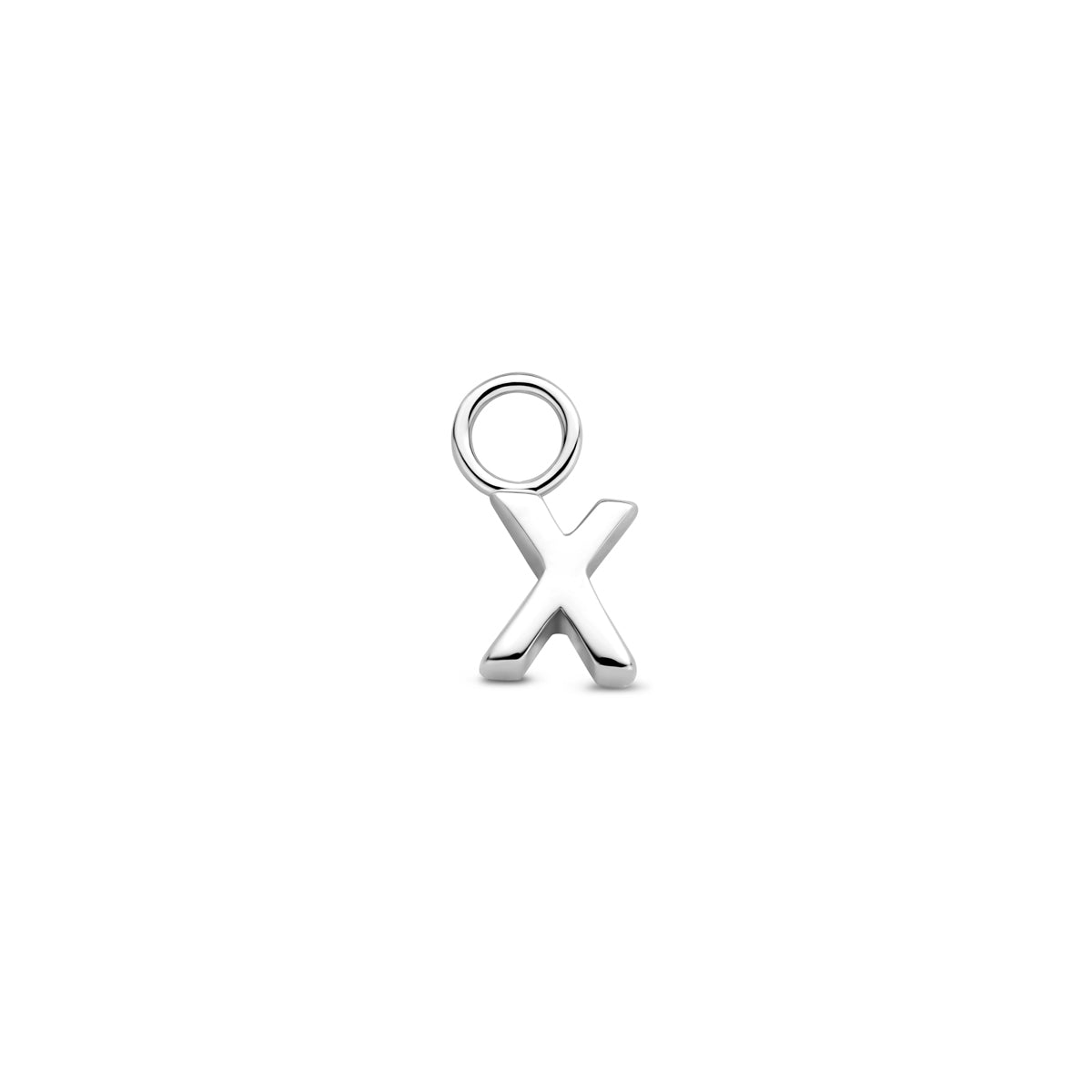 Oorringhanger letter X 6 mm zilver #Letter_X