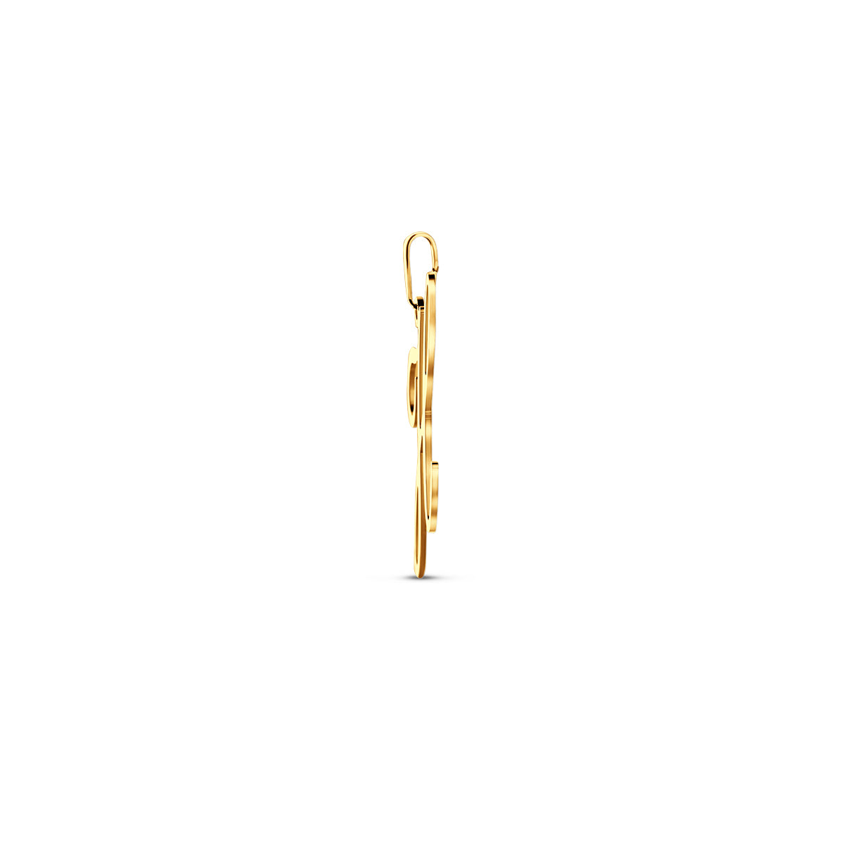 Hanger sierletter H 22 mm 14K geelgoud #Letter_H