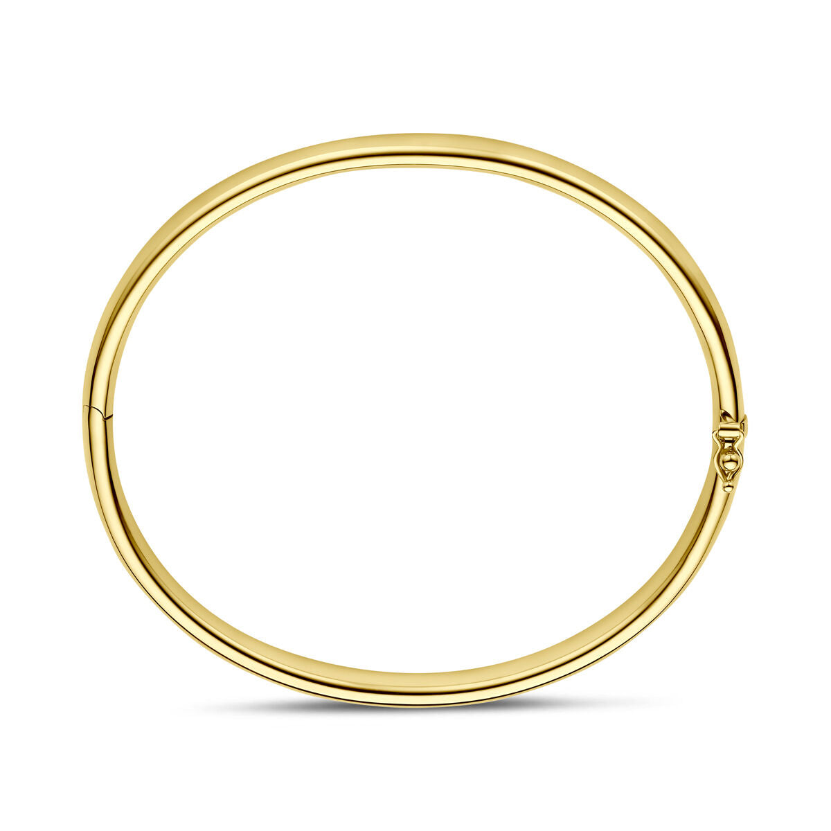 Bangle scharnier ovale buis massief 6 x silgold 60 mm