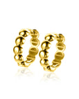 Zinzi Gold 14 krt gouden oorringen met bolletjes design met luxe klapsluiting 13mm x 3,3mm buis ZGO432