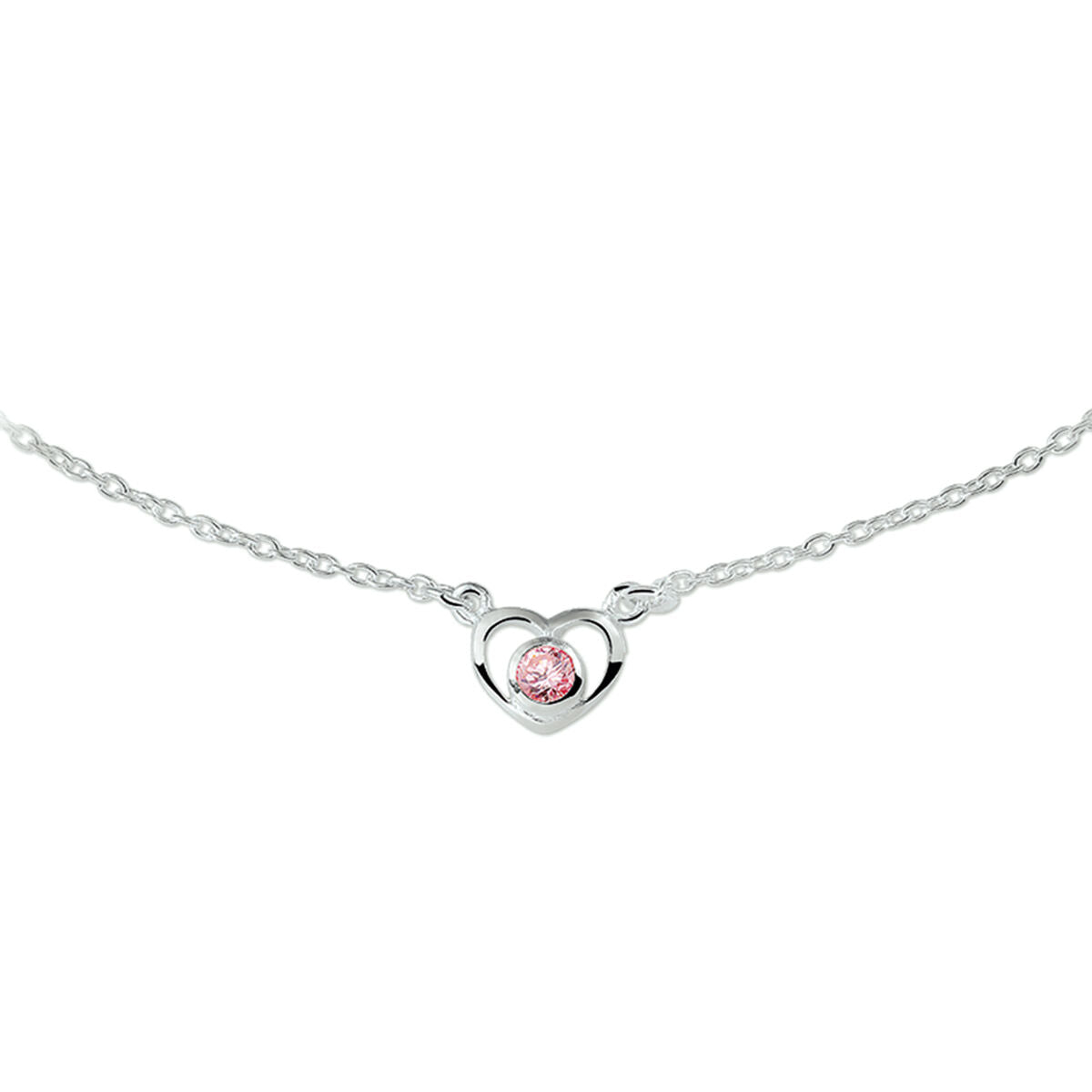 Fantasy Collection Gerhodineerd Zilveren Ketting met Zirkonia voor Kinderen 1329625