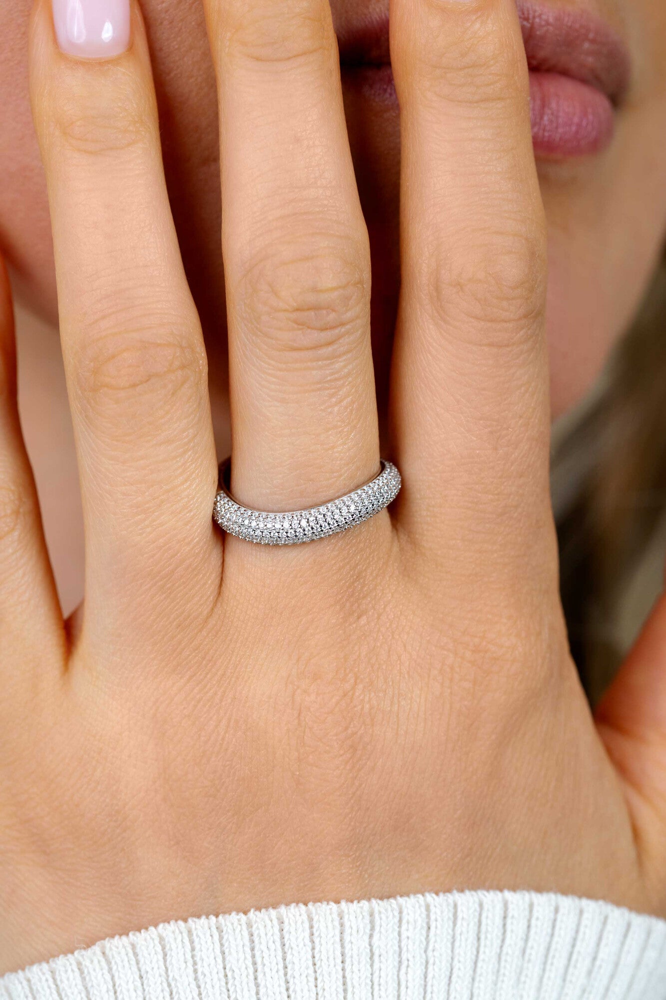 ZINZI Zilveren Ring met Witte Zirkonia ZIR2883