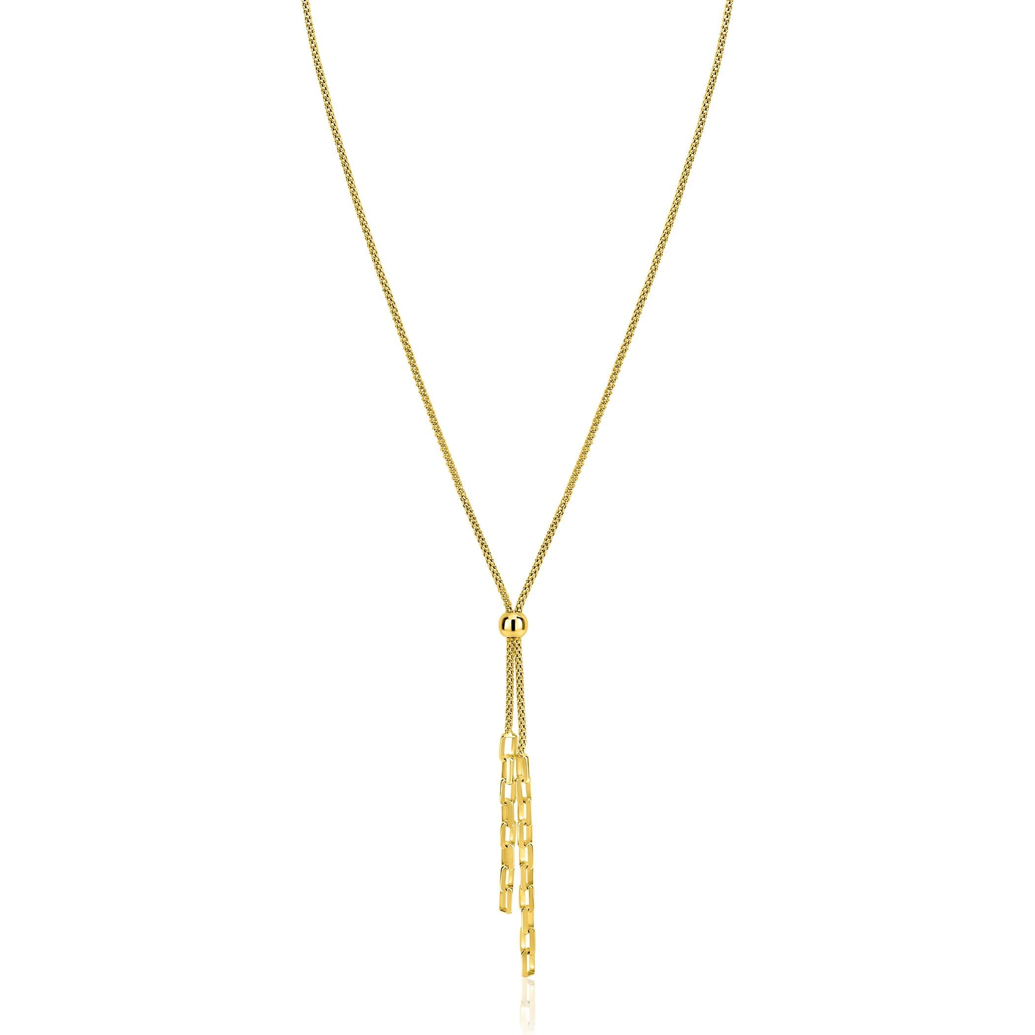 ZINZI Verguld Zilveren Ketting 45-48cm - ZIC2708Y