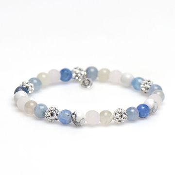Karma armband Spiral Iris xs elastic (white crystal) 83226EL - PansiteNederland.nl