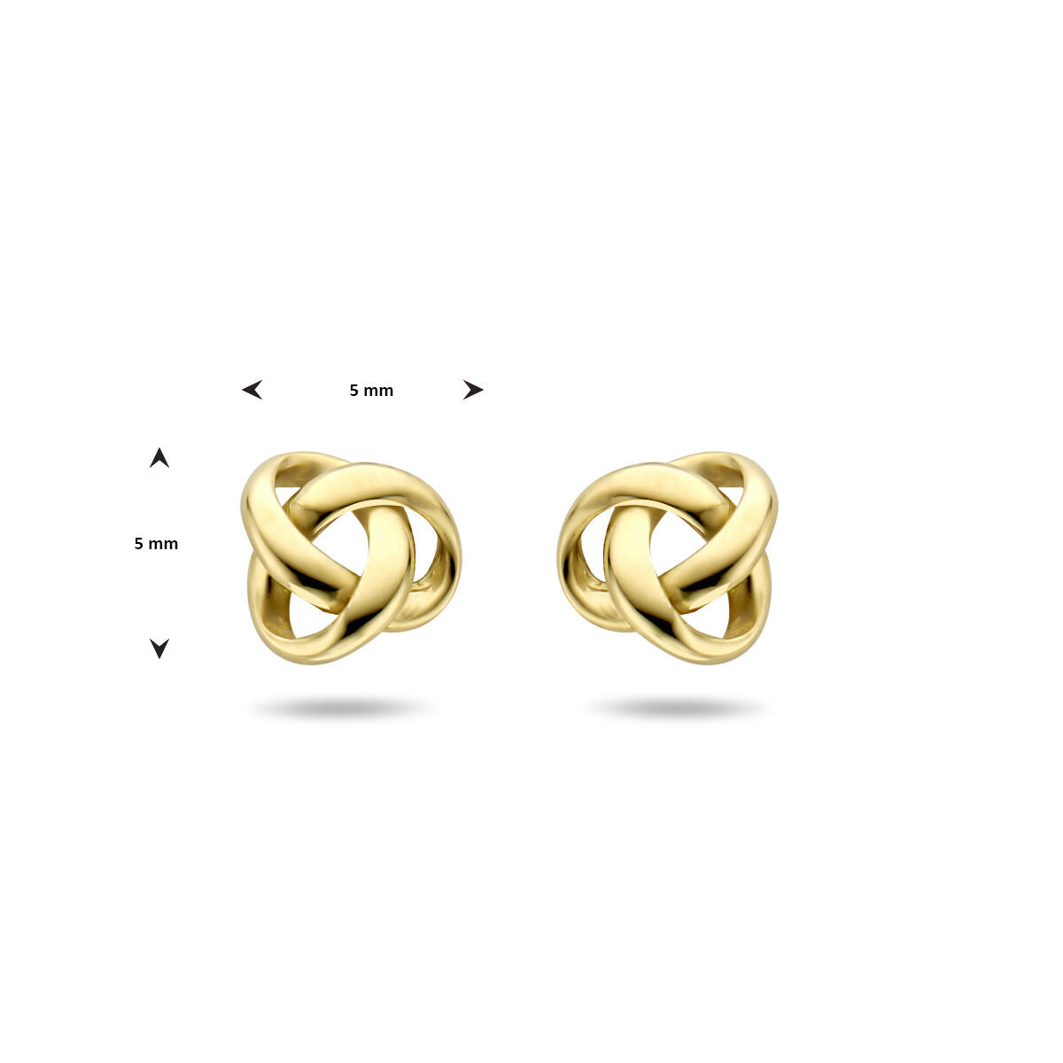 9K Geelgouden 9k oorknoppen 5 mm knoop - 8000263 - PansiteNederland.nl