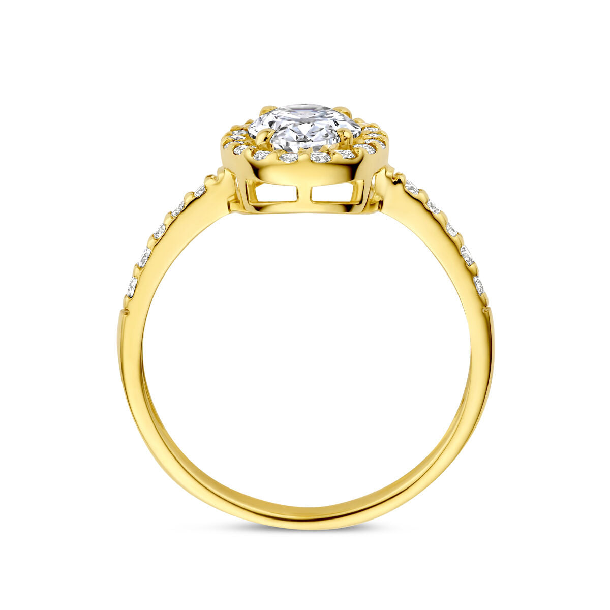 Fantasy Collection Ring lab grown diamant 1.40ct g vs 14K geelgoud
