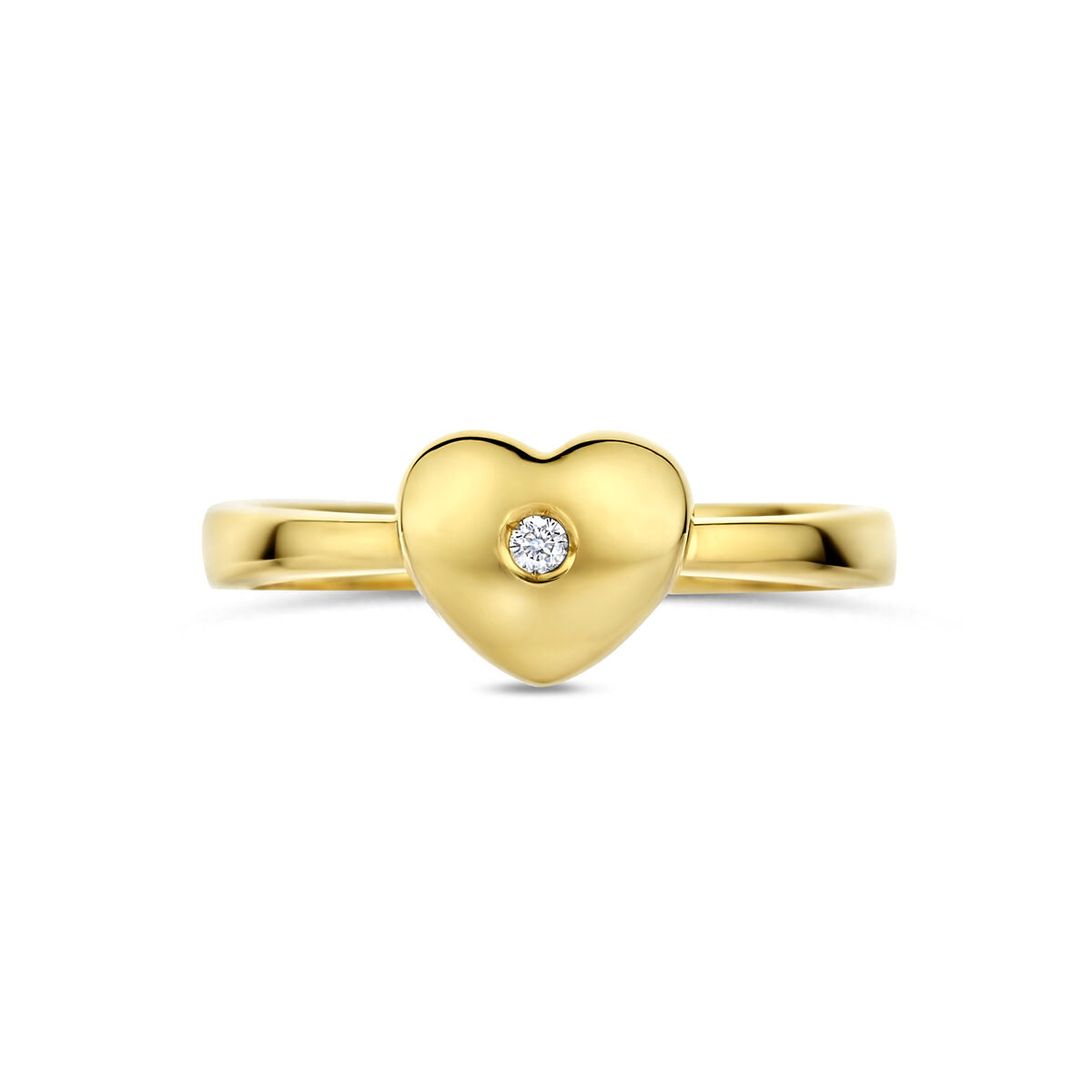 Fantasy Collection Ring hartje lab grown diamant 0.01ct g vs 14K geelgoud