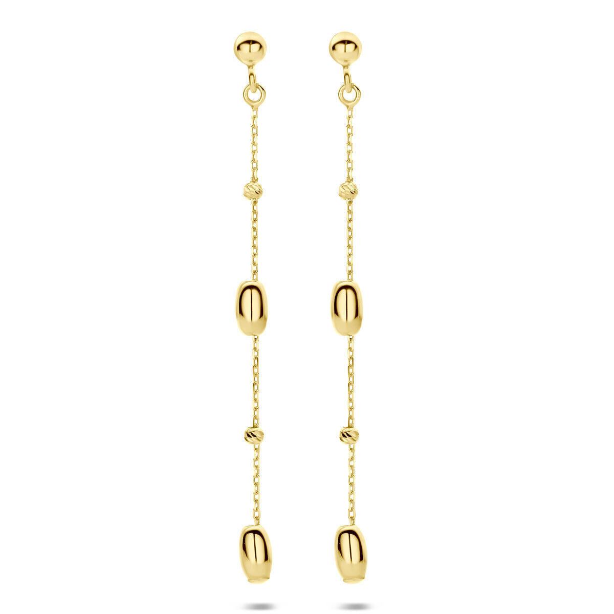 Oorhangers 14K geelgoud 50 mm