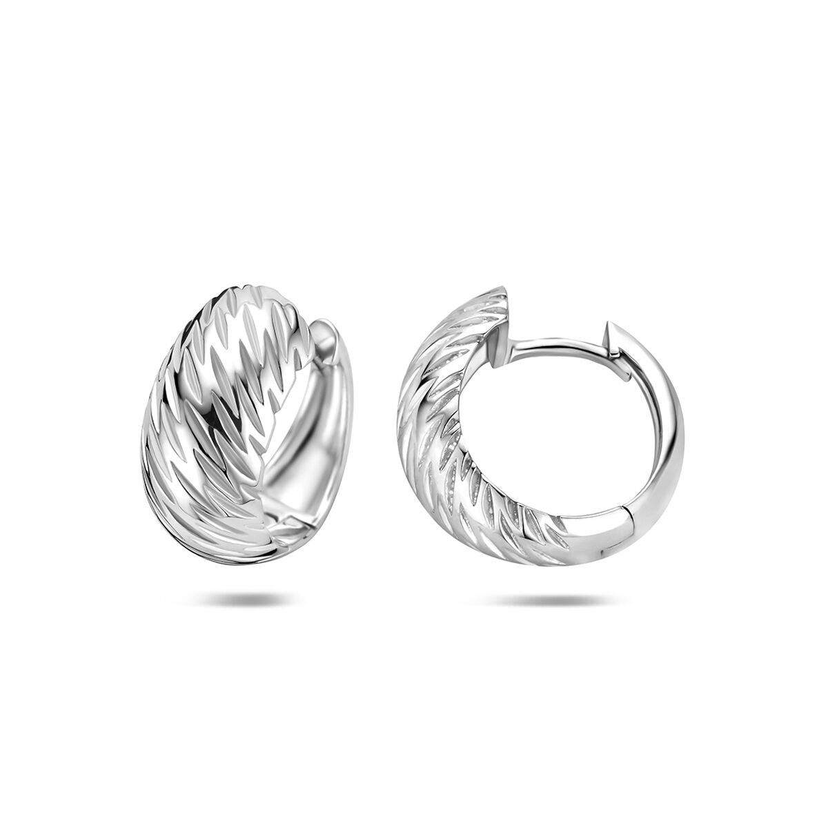 Oorbellen zilver gerhodineerd 14,5 mm