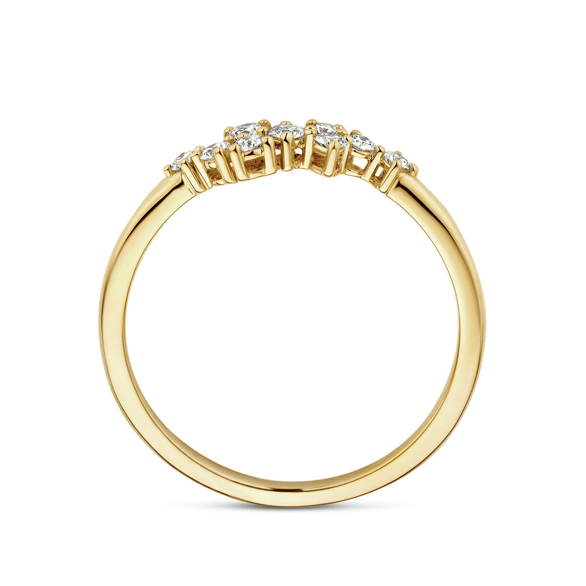 Ring diamant 0.21ct h si 14K geelgoud