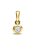 14K geelgouden hanger zirkonia 11 mm - 4034909 - PansiteNederland.nl