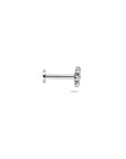 Zilveren gerhodineerde flat back piercing bloem 5 mm - 1342186