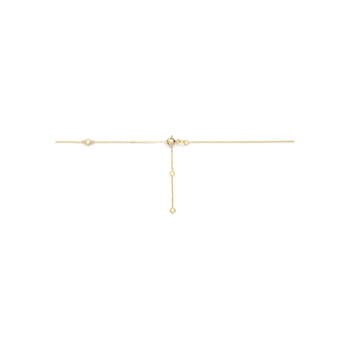 Collier zirkonia 9K geelgoud 41 - 43 - 45 cm