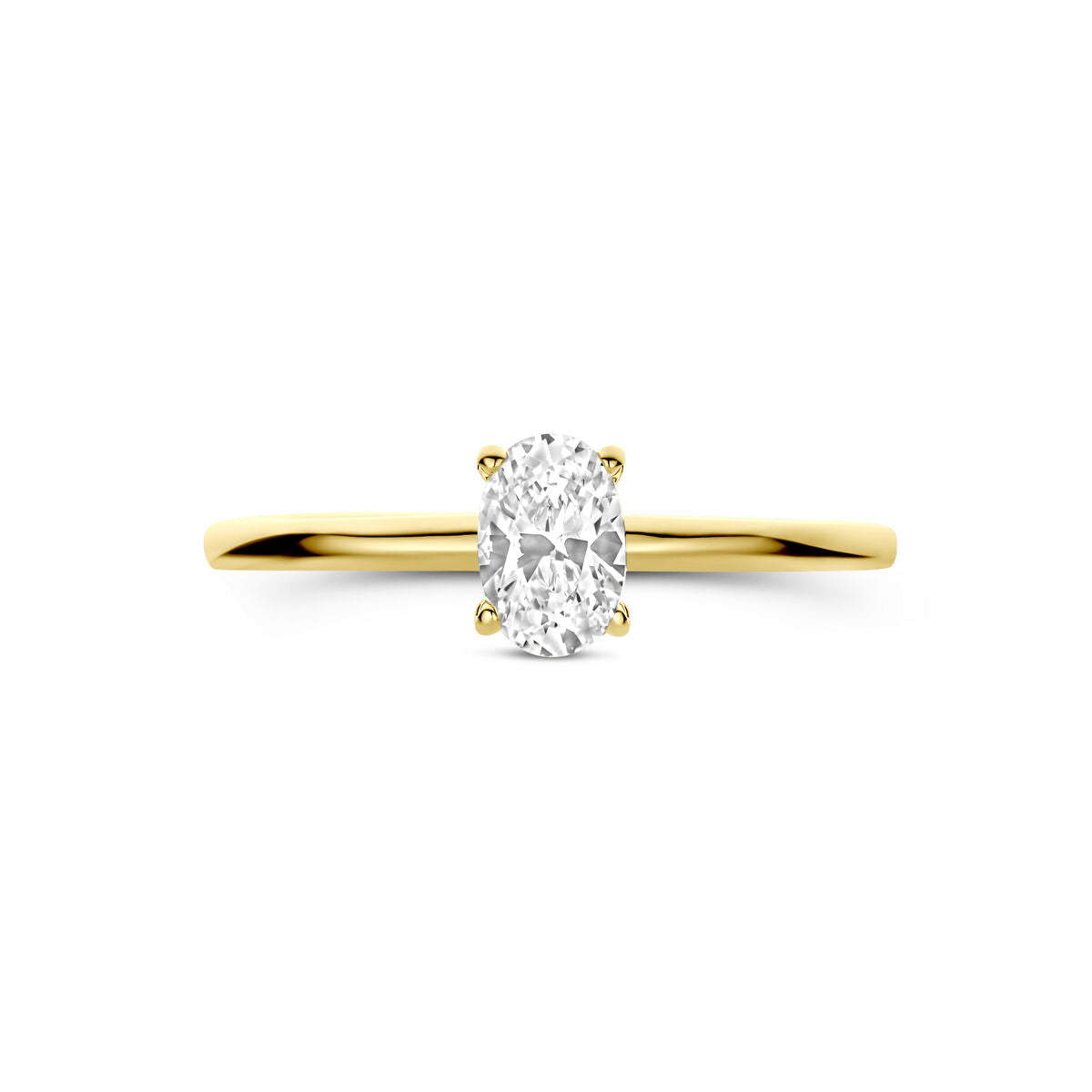 9K Geelgouden Ring met Zirkonia
