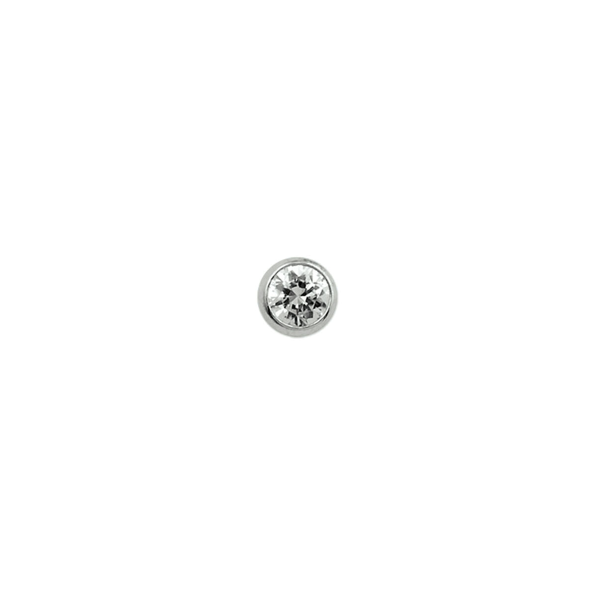 Fantasy Collection Gerhodineerd Zilveren Piercing met Zirkonia 1314895