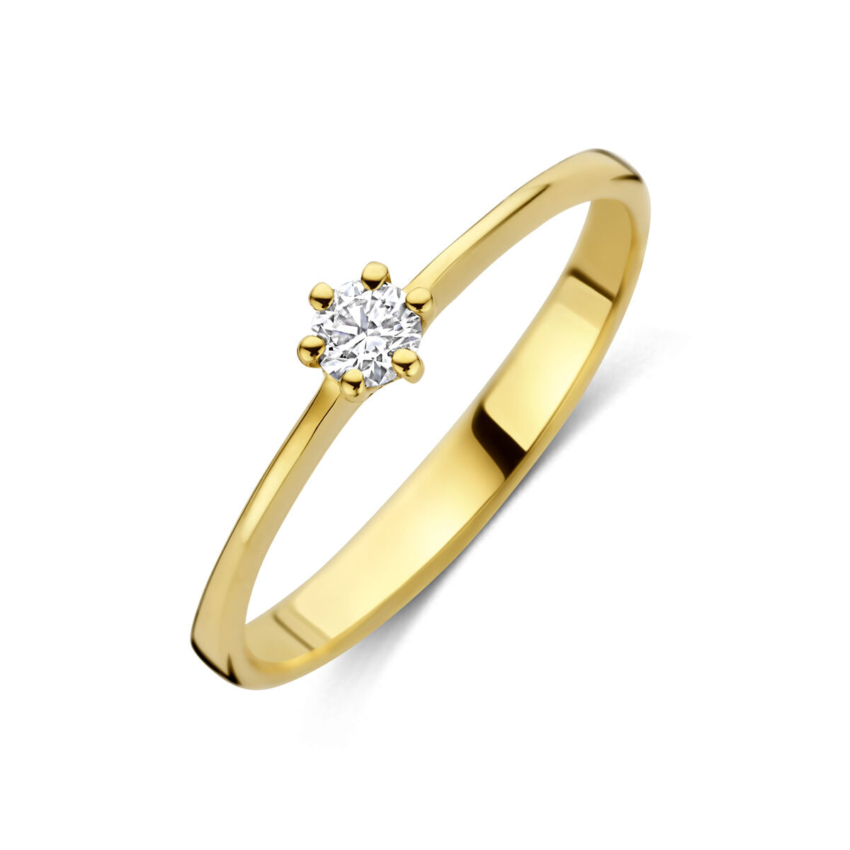 Fantasy Collection Ring lab grown diamant 0.10ct g vs 14K geelgoud