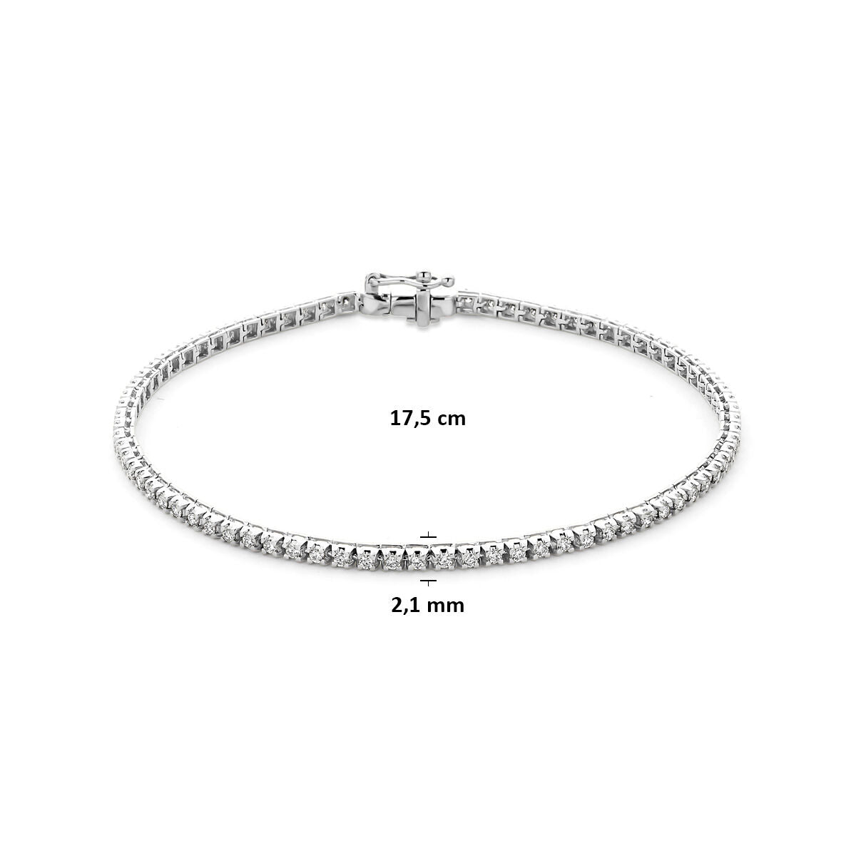 Fantasy Collection Gerhodineerd Zilveren Diamanten Armband 1342462