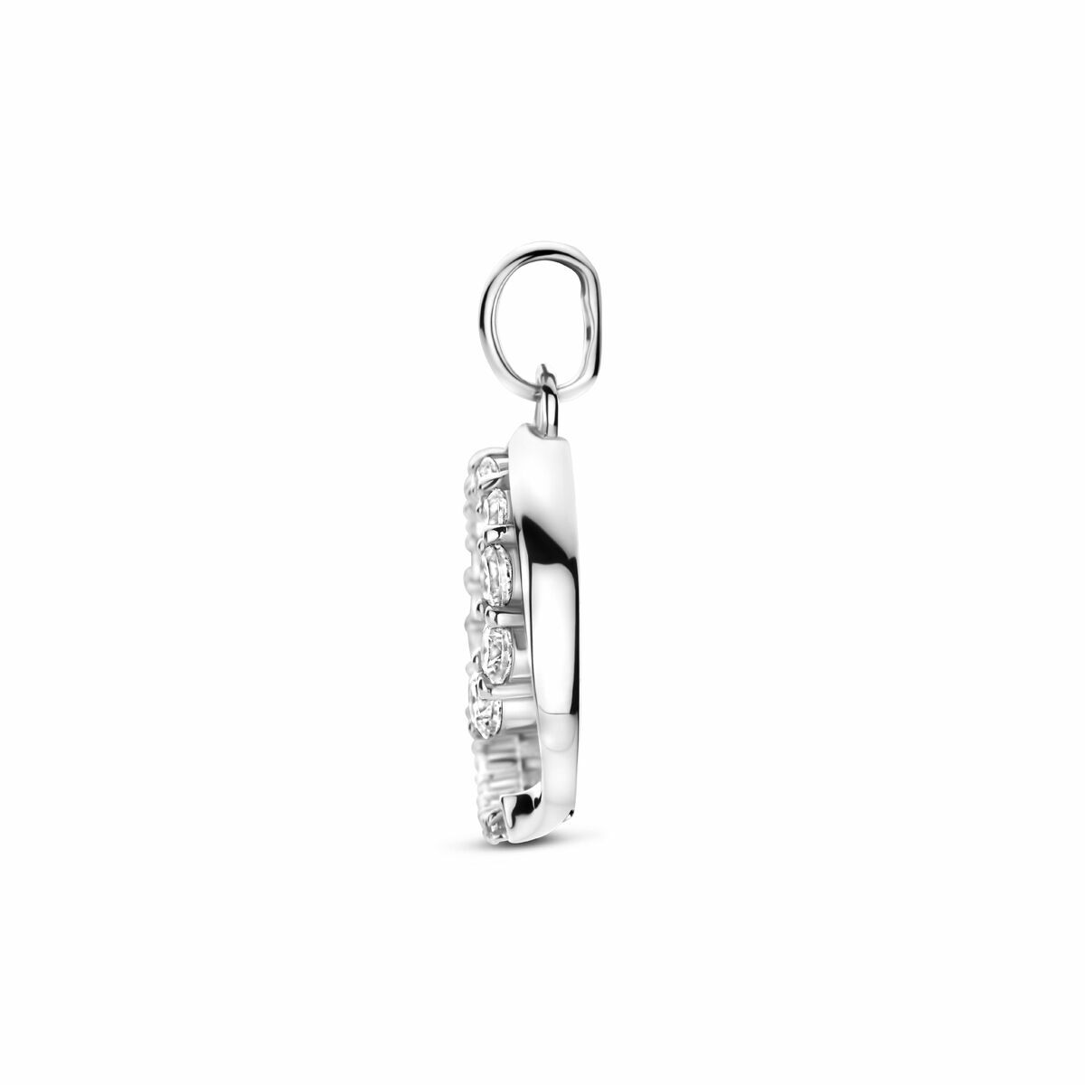 Zilveren gerhodineerde hanger zirkonia 20 mm - 1341829 - PansiteNederland.nl