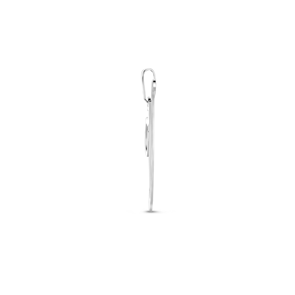 Hanger sierletter V 27 mm zilver #Letter_V