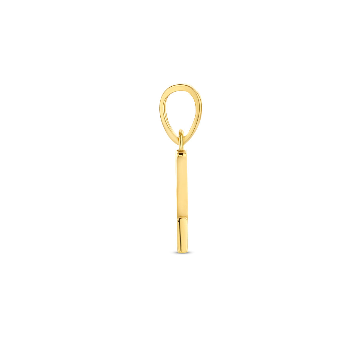 Hanger letter Z zirkonia 14 mm 14K geelgoud #Letter_Z