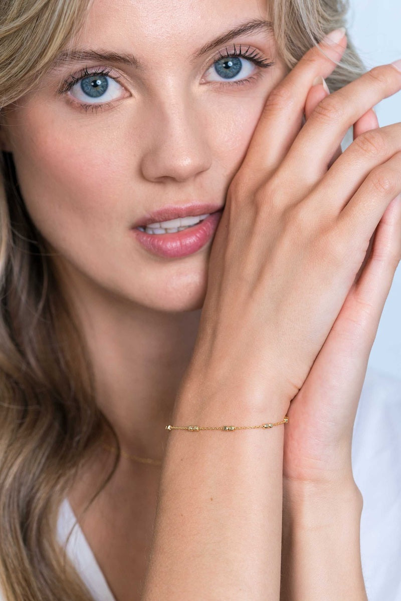 ZINZI Verguld Zilveren Armband 17-20cm geel - ZIA2218G