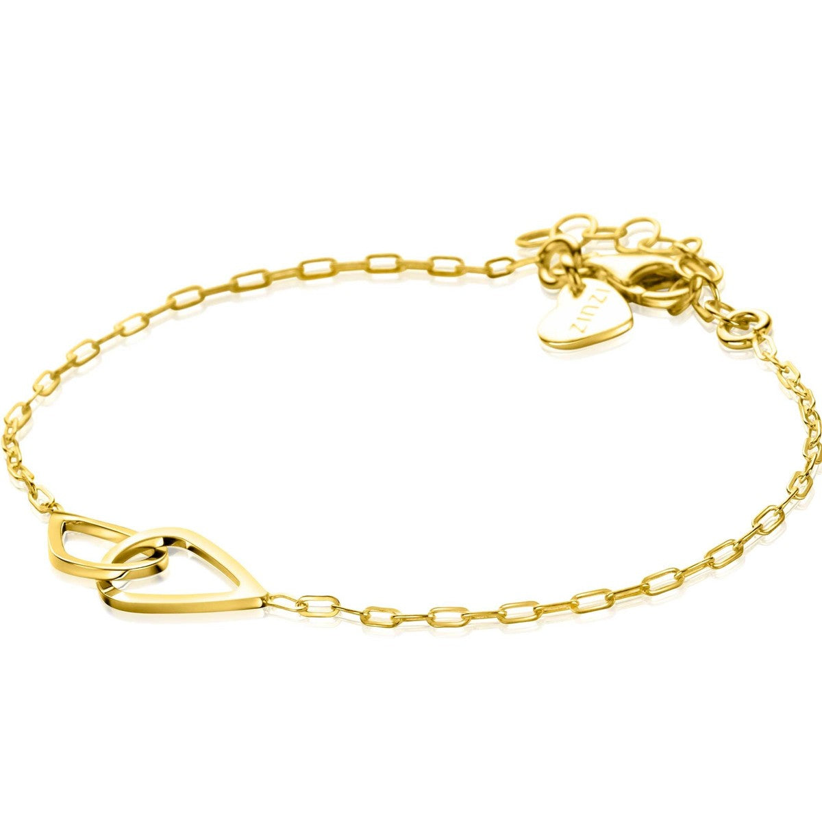 ZINZI Verguld Zilveren Armband met Witte Zirkonia - ZIA2634