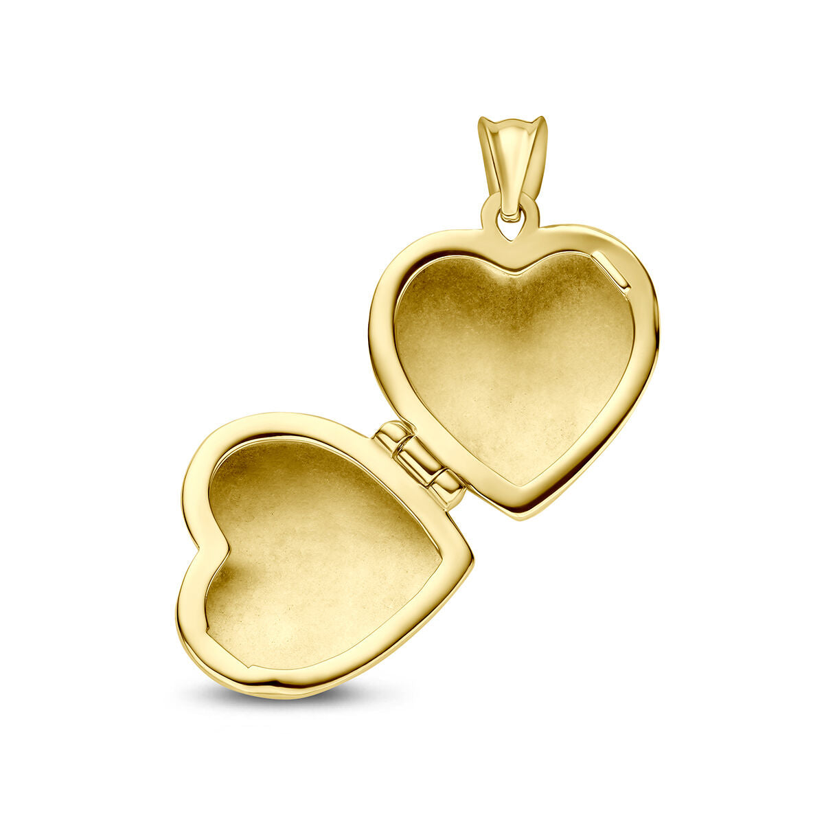 Hanger medaillon hartje gravure 14K geelgoud 15 mm